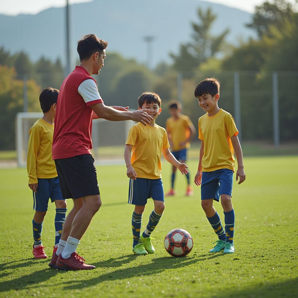 Antrenament pe terenul principal